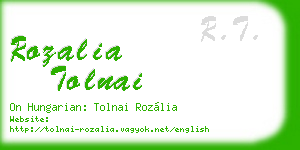 rozalia tolnai business card