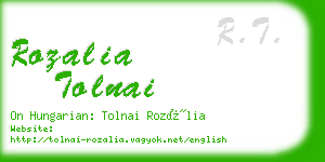 rozalia tolnai business card